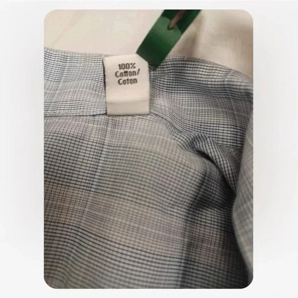 Calvin Klein Blue Grey Button Down  Long Sleeve Dress Shirt Size 16.5 34/35 - Picture 9 of 12